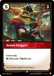 Arena Kingpin Unleashed Card List