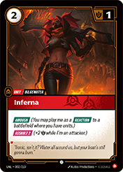 Inferna Unleashed Card List