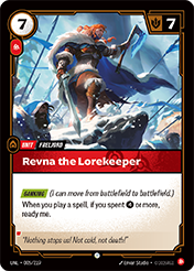 Revna the Lorekeeper Unleashed Card List