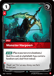 Monster Harpoon Unleashed Card List