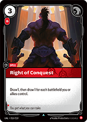 Right of Conquest Unleashed Card List