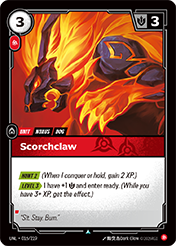 Scorchclaw Unleashed Card List