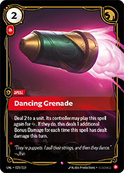 Dancing Grenade Unleashed Card List