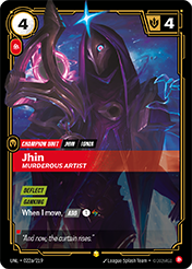 Jhin - Murderous Artist (Alternate Art) Unleashed Card List