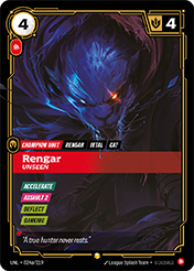 Rengar - Unseen (Alternate Art) Unleashed Card List