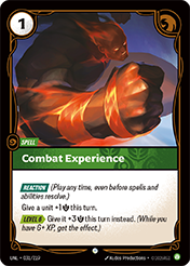 Combat Experience Unleashed Card List