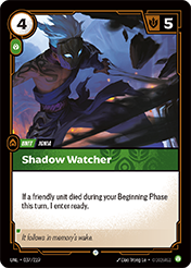 Shadow Watcher Unleashed Card List