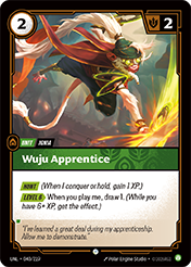 Wuju Apprentice Unleashed Card List