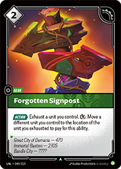 Forgotten Signpost Unleashed Card List