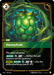 Honeyfruit Unleashed Card List