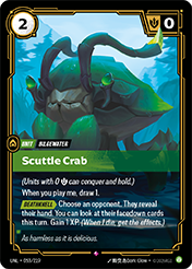 Scuttle Crab Unleashed Card List