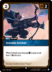 Icevale Archer Unleashed Card List