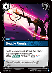 Deadly Flourish Unleashed Card List