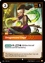 Dragonsoul Sage Unleashed Card List