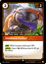 Gemhand Hunter Unleashed Card List