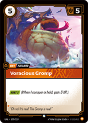 Voracious Gromp Unleashed Card List