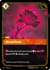 Blood Rose Unleashed Card List
