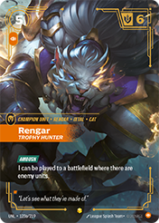 Rengar - Trophy Hunter (Alternate Art) Unleashed Card List