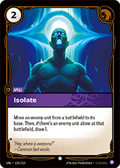 Isolate Unleashed Card List