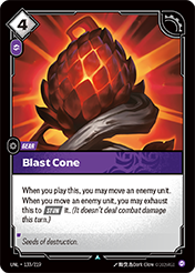 Blast Cone Unleashed Card List