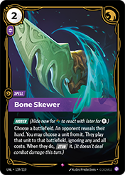 Bone Skewer Unleashed Riftbound Card