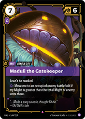 Maduli the Gatekeeper Unleashed Card List