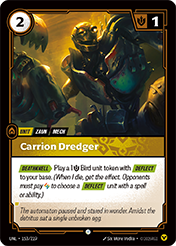 Carrion Dredger Unleashed Riftbound Card