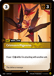Crimson Pigeons Unleashed