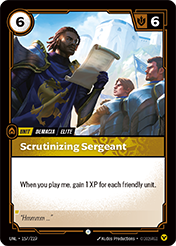 Scrutinizing Sergeant Unleashed Riftbound Card