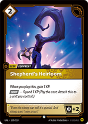 Shepherd's Heirloom Unleashed Card List