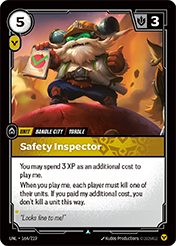 Safety Inspector Unleashed Riftbound Card