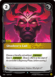 Shadow's Call Unleashed Riftbound Card