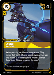 Ashe - Focused Unleashed Card List