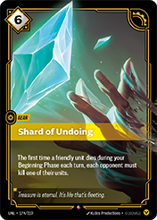 Shard of Undoing Unleashed Card List
