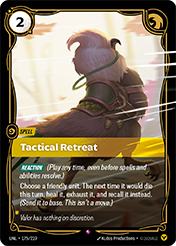 Tactical Retreat Unleashed Card List