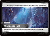Abandoned Hall Unleashed Card List
