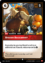 Brazen Buccaneer Origins Card List