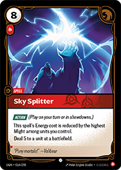 Sky Splitter Origins Card List