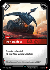 Iron Ballista Origins Card List