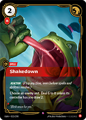 Shakedown Origins Card List