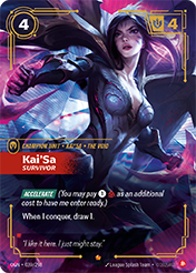Kai'Sa, Survivor Origins Card List