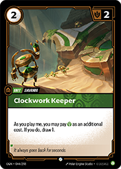 Clockwork Keeper Origins Card List