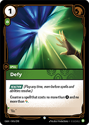 Defy Origins Card List