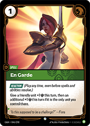 En Garde Origins Card List