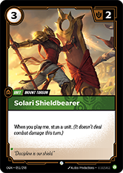 Solari Shieldbearer Origins Card List