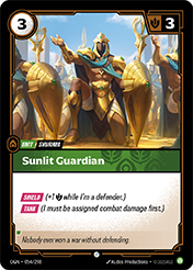 Sunlit Guardian Origins Card List