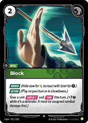 Block Origins Card List