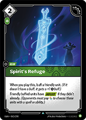 Spirit's Refuge Origins Card List