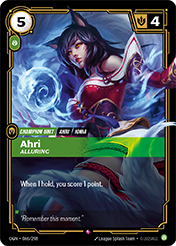 Ahri, Alluring Origins Card List