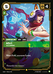 Ahri, Alluring - Alt Art Origins Card List